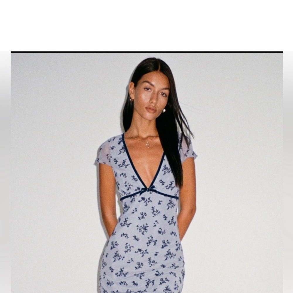 Motel Rocks Blue Floral Dress